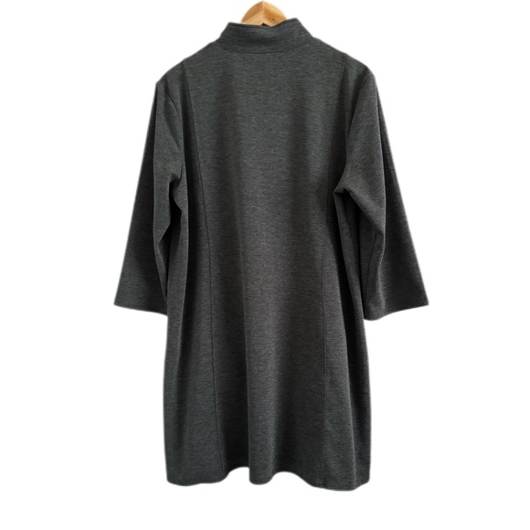 NorthStyle tunic, Size L gray heathered 3/4 sleeves zipper pocket stretch VGUC - Picture 12 of 13